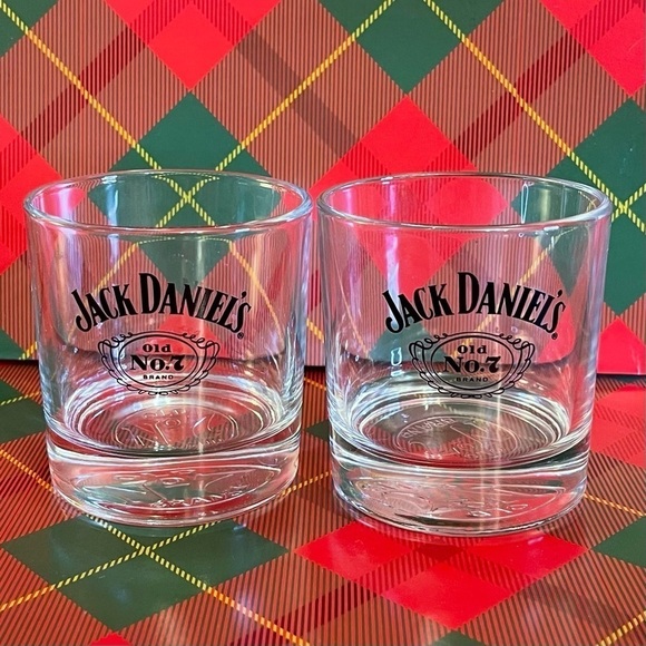 Jack Daniel’s Old No. 7 Brand Whiskey Glass Set of 2 Barware - Picture 1 of 9